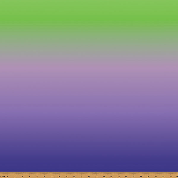 Whimsical Flower Garden Quilt Fabric - Ombre in Lime Green/Purple - W5541-71 LIME