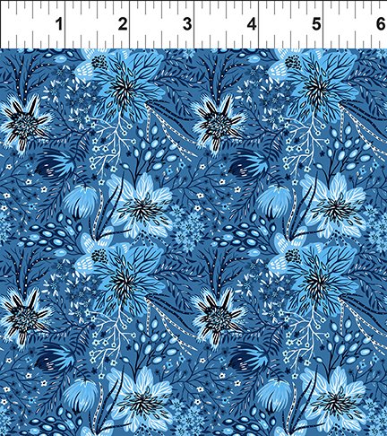 Whimsy Quilt Fabric - Glorious in Blue - 19WMS-1