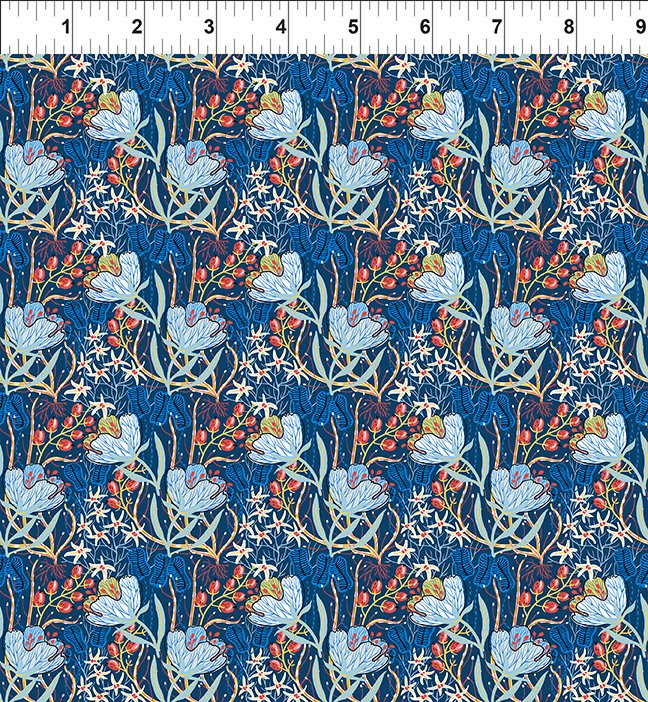 Whimsy Quilt Fabric - Springtime in Blue - 8WMS-1