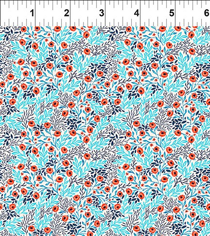 Whimsy Quilt Fabric - Vibrant in Peach - 18WMS-1