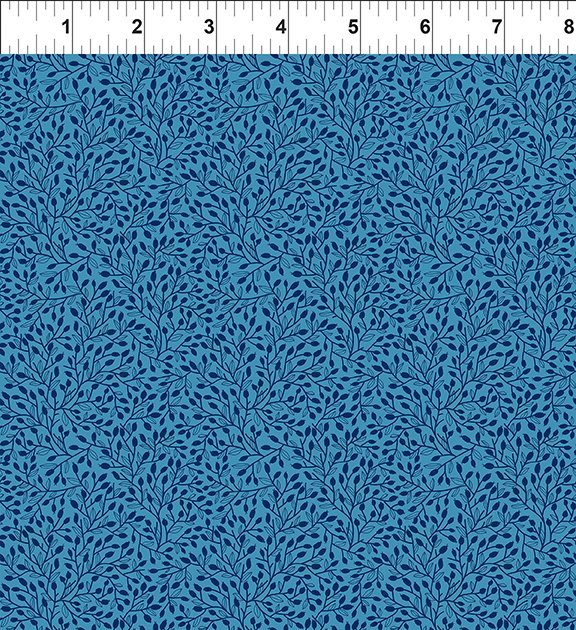 Whimsy Quilt Fabric - Vines in Blue - 23WMS-3
