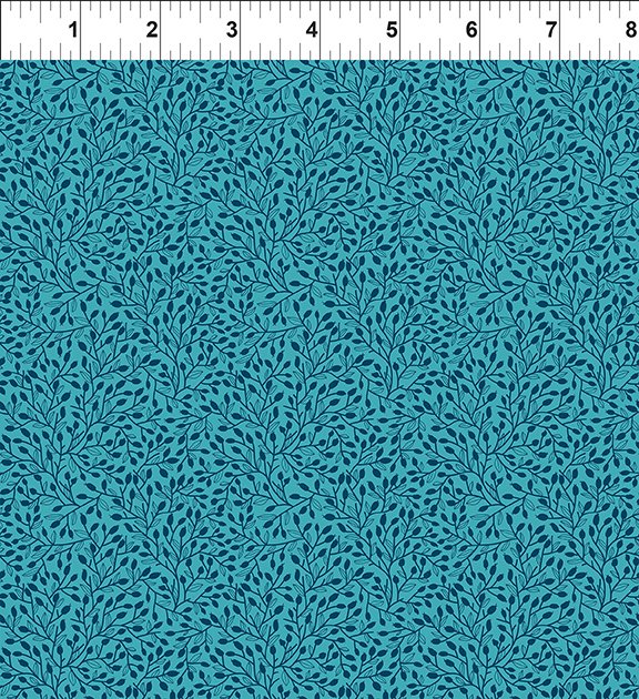 Whimsy Quilt Fabric - Vines in Teal - 23WMS-2