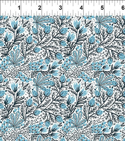 Whimsy Quilt Fabric - Windy in White - 11WMS-1