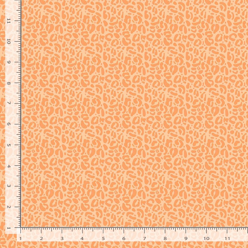 Wild Quilt Fabric - Leopard Print in Apricot Orange - STELLA-DPJ3031 APRICOT