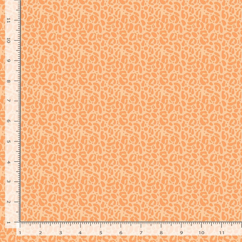 Wild Quilt Fabric - Leopard Print in Apricot Orange - STELLA-DPJ3031 APRICOT