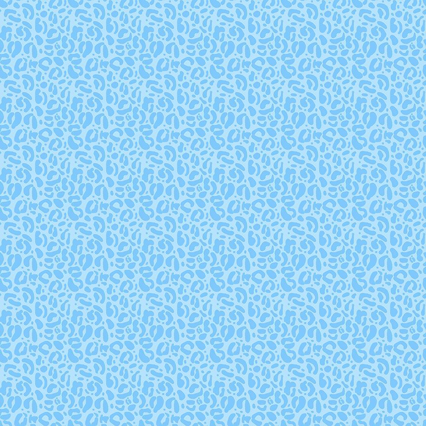 Wild Quilt Fabric - Leopard Print in Frozen Blue - STELLA-DPJ3031 FROZEN