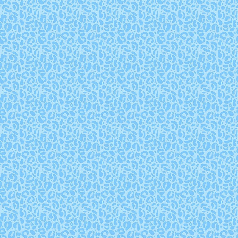 Wild Quilt Fabric - Leopard Print in Frozen Blue - STELLA-DPJ3031 FROZEN