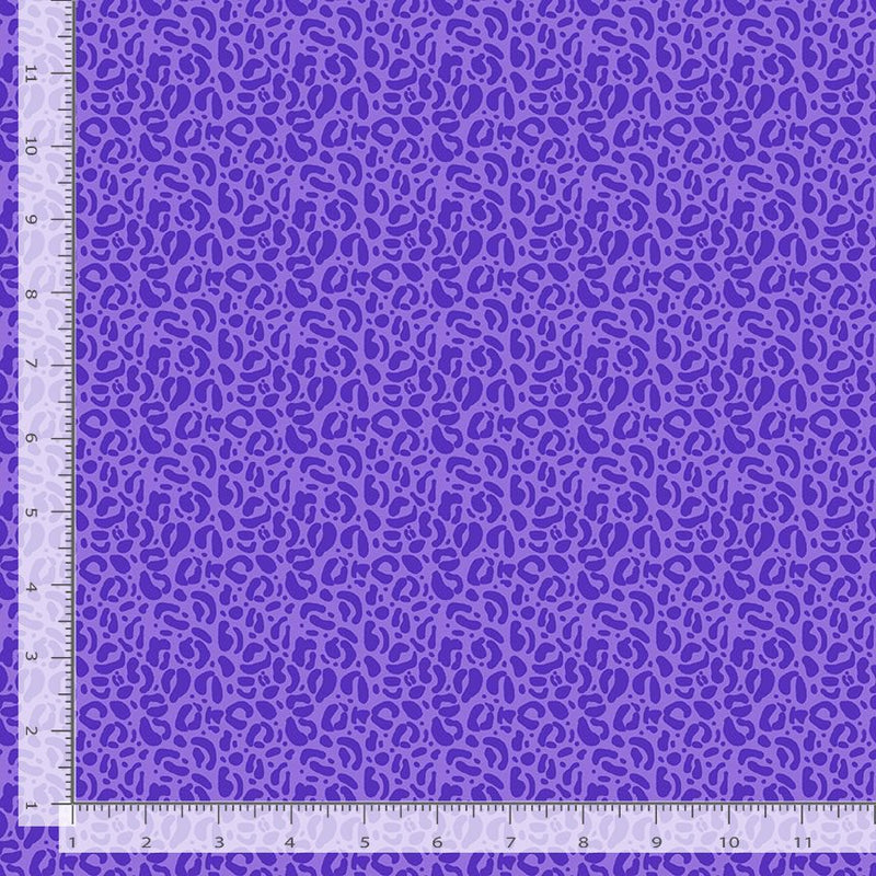 Wild Quilt Fabric - Leopard Print in Iris Purple - STELLA-DPJ3031 IRIS