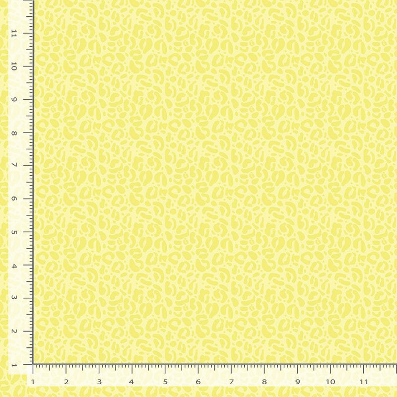 Wild Quilt Fabric - Leopard Print in Lemonade Yellow - STELLA-DPJ3031 LEMONADE