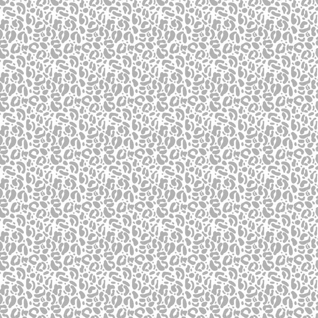 Wild Quilt Fabric - Leopard Print in Stormy White with Gray Spots - STELLA-DPJ3031 STORMY