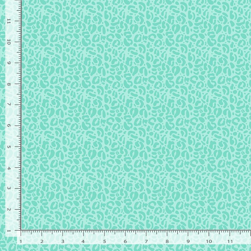 Wild Quilt Fabric - Leopard Print in Tide Turquoise - STELLA-DPJ3031 TIDE
