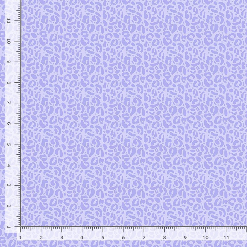 Wild Quilt Fabric - Leopard Print in Lilac Blue/Purple - STELLA-DPJ3031 LILAC