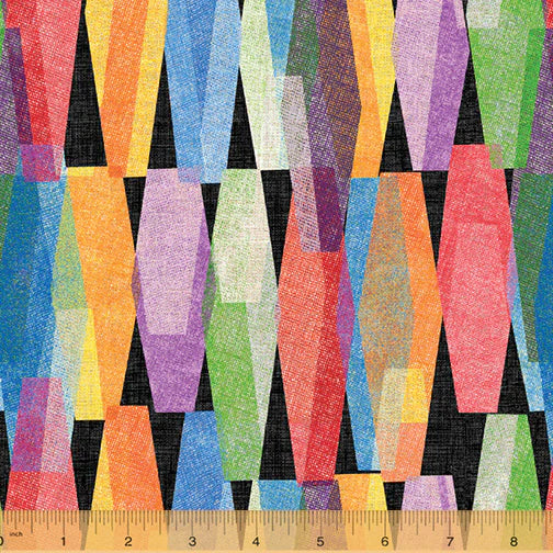 108" Lava Lamp Print Quilt Backing Fabric - Black - 50662-3