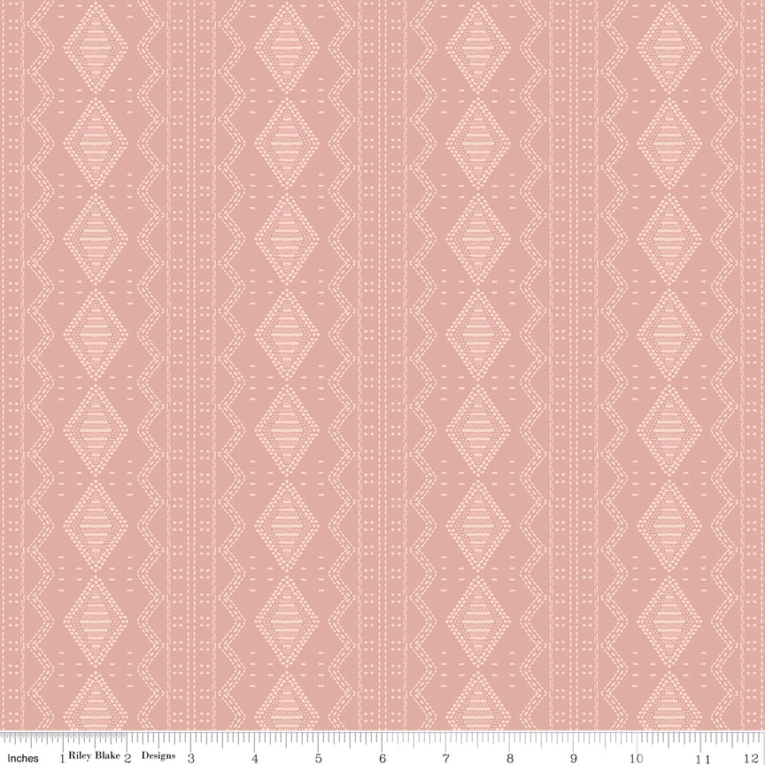 Winged Medley Quilt Fabric - Textile in Dusty Rose - C15914-DUSTYROSE