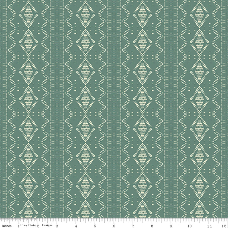 Winged Medley Quilt Fabric - Textile in Teal - C15914-TEAL