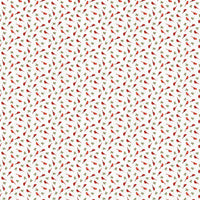 Winter Song Quilt Fabric -  Mini Birds in White/Multi - 27805-10