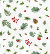 Winter Song Quilt Fabric -  Pine Cone Toss in White/Multi - 27806-10