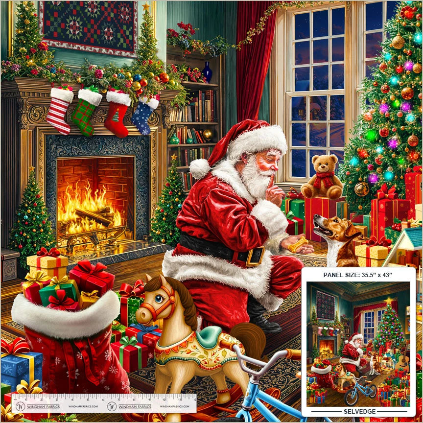 Winter Wonder Quilt Fabric - Christmas Morning Panel - 55164DP-1 - SOLD AS A 35" PANEL