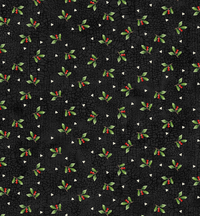 Winter Song Quilt Fabric -  Leaf Toss in Black/Multi - 27807-99
