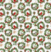 Winter Song Quilt Fabric -  Wreaths in White/Multi - DP27803-10