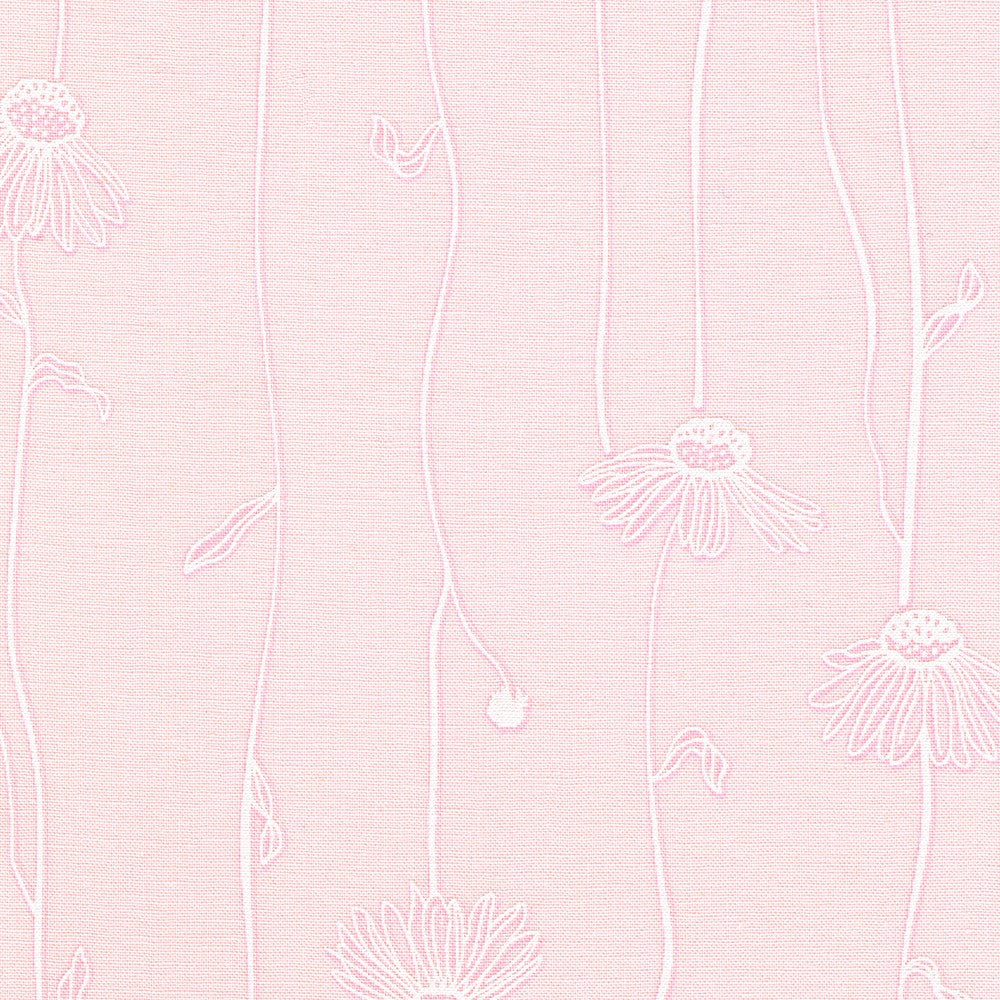 Wishwell Alabaster Hues Quilt Fabric - Coneflower in Pearl Pink - WEL-23349-416 PEARL PINK