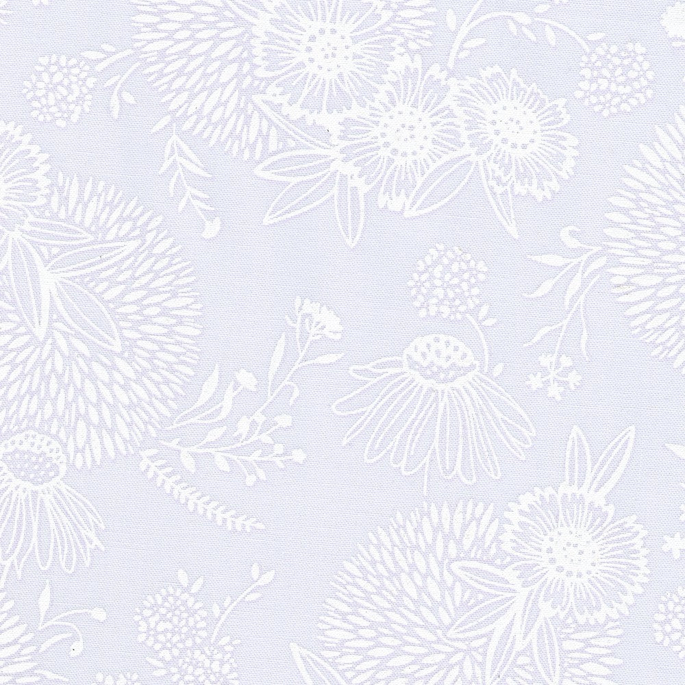 Wishwell Alabaster Hues Quilt Fabric - Mixed Bouquet in Lavender Purple - WEL-23348-23 LAVENDER