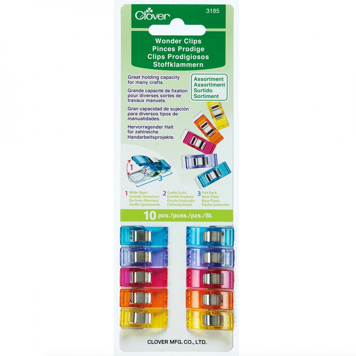 Wonder Clips, Multi Color, 10 pieces - 3185