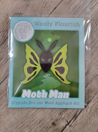 Wooly Flourish Cryptids Moth Man Wool Applique Kit by Lynn Christiansen - WFMOTHMAN