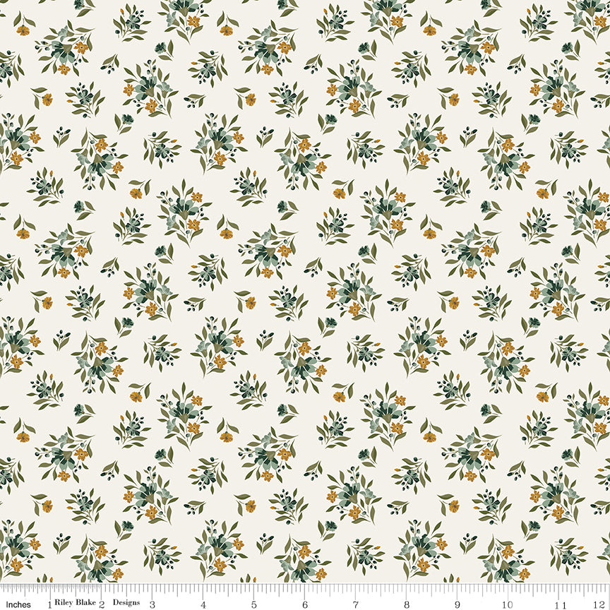 Worth Repeating Quilt Fabric - Floral in Cloud - C18261-CLOUD