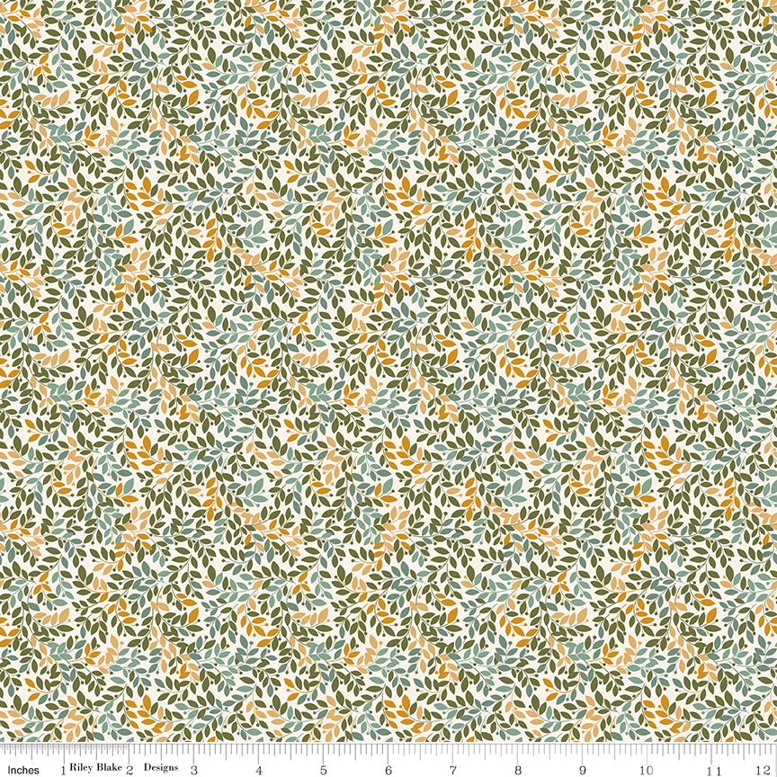Worth Repeating Quilt Fabric - Leaves in Cloud - C18263-CLOUD