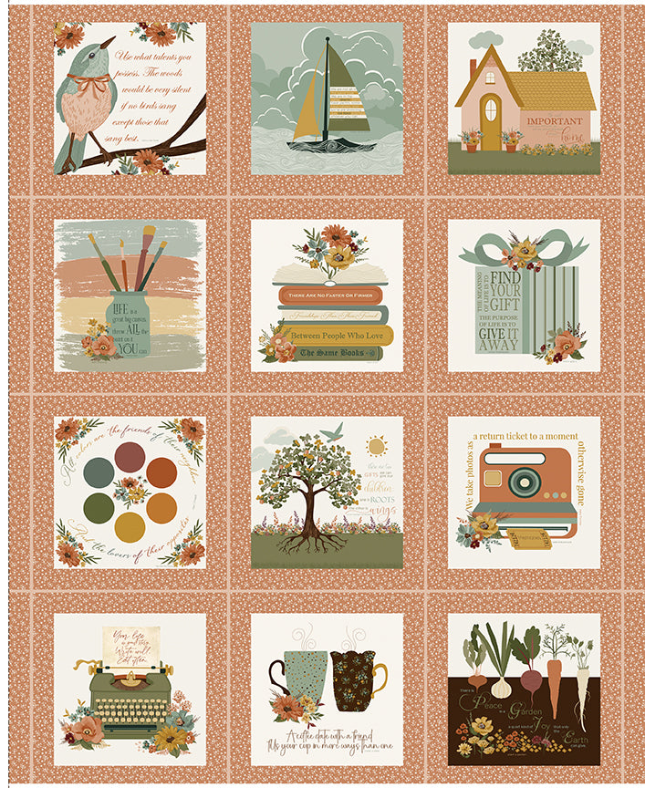 Worth Repeating Quilt Fabric - Panel in Multi - P18267-PANEL - SOLD AS A 35" PANEL