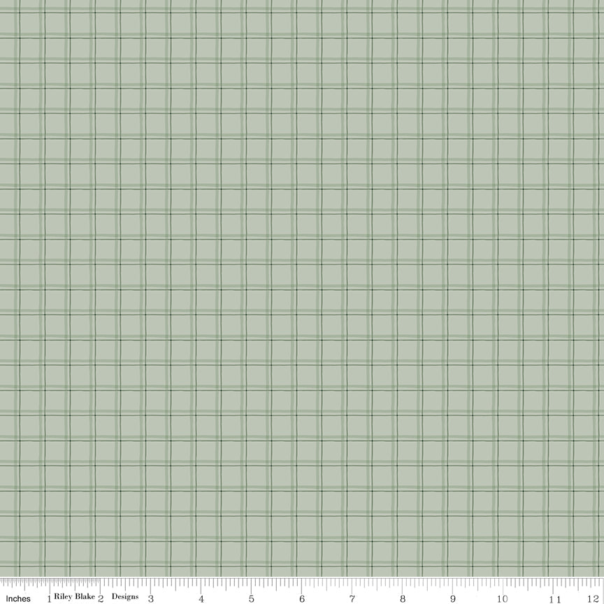 Worth Repeating Quilt Fabric - Plaid in Laurel - C18265-LAUREL
