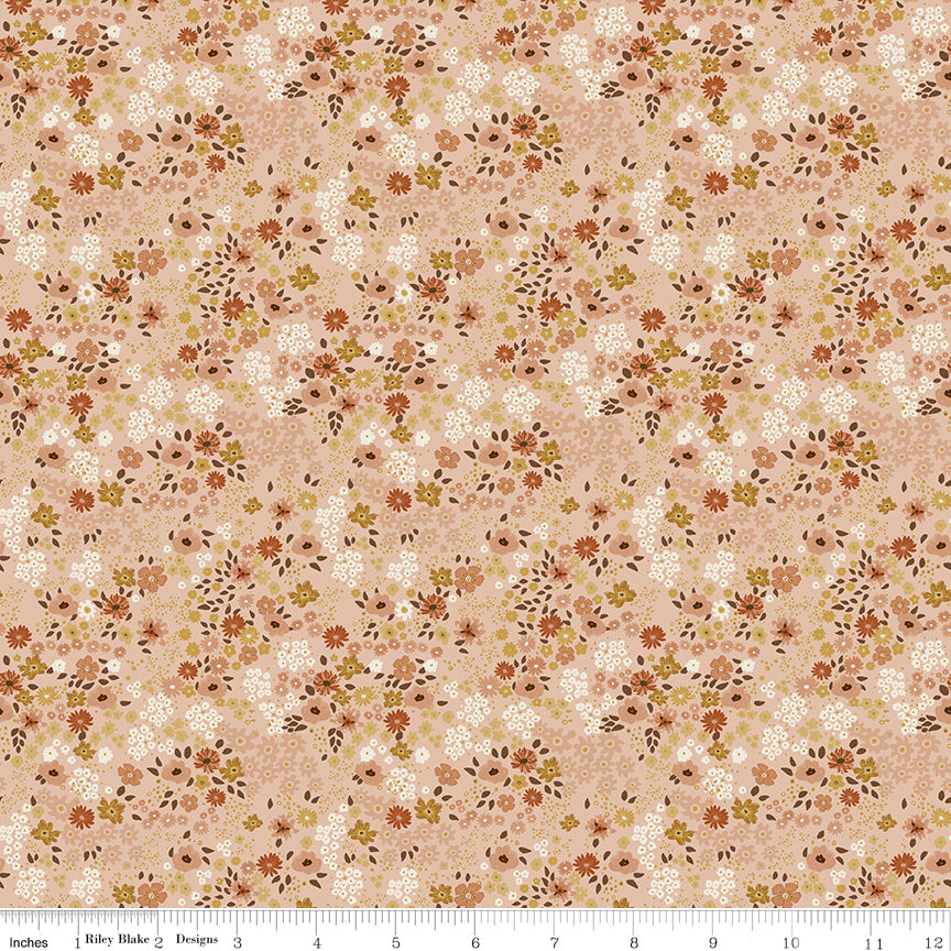 Worth Repeating Quilt Fabric - Flower Garden in Blush - C18262-BLUSH