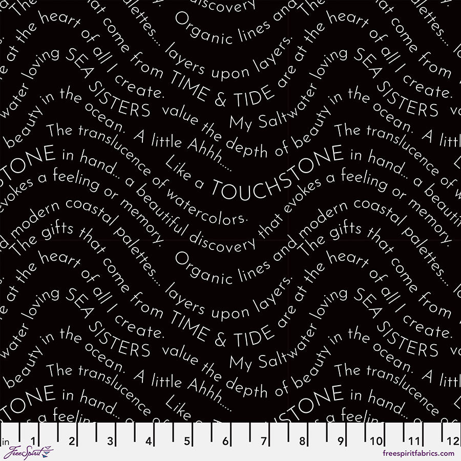 Writing on the Wall Quilt Fabric - Script in Black - PWSR999.BLACK ...