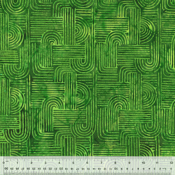 Zen Garden Batik Quilt Fabric - Zen Garden in Bliss Green - 862Q-9