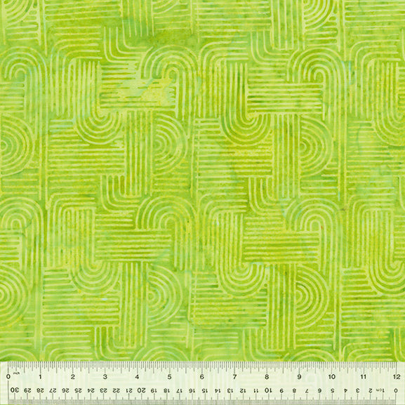 Zen Garden Batik Quilt Fabric - Zen Garden in Meditation Green - 862Q-11