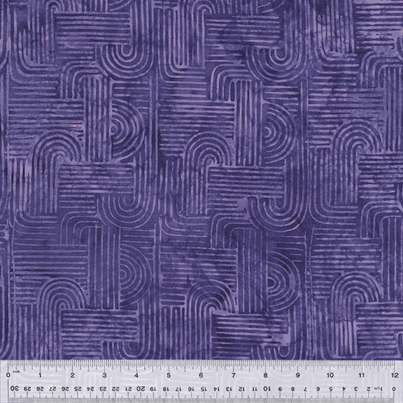 Zen Garden Batik Quilt Fabric - Zen Garden in Transcend Purple - 862Q-16