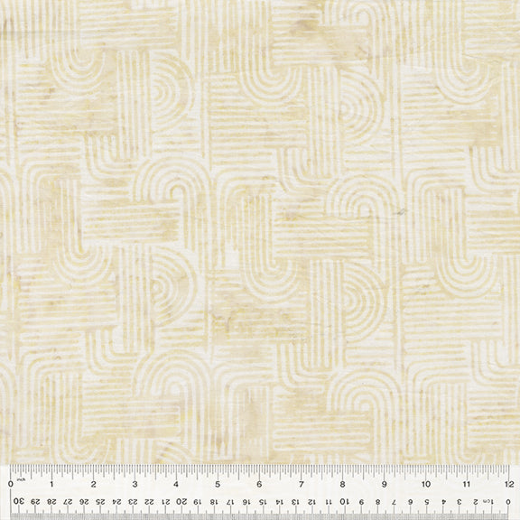 Zen Garden Batik Quilt Fabric - Zen Garden in Whisper Cream - 862Q-24