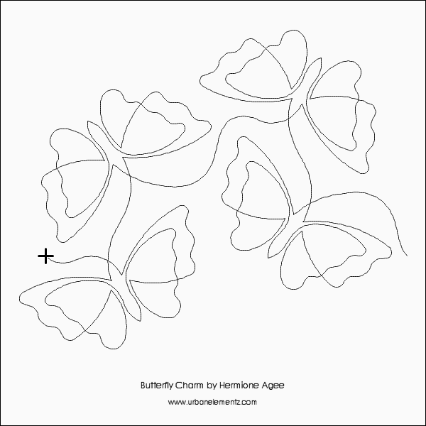 Longarm Pattern (not for sale): Butterfly Charm