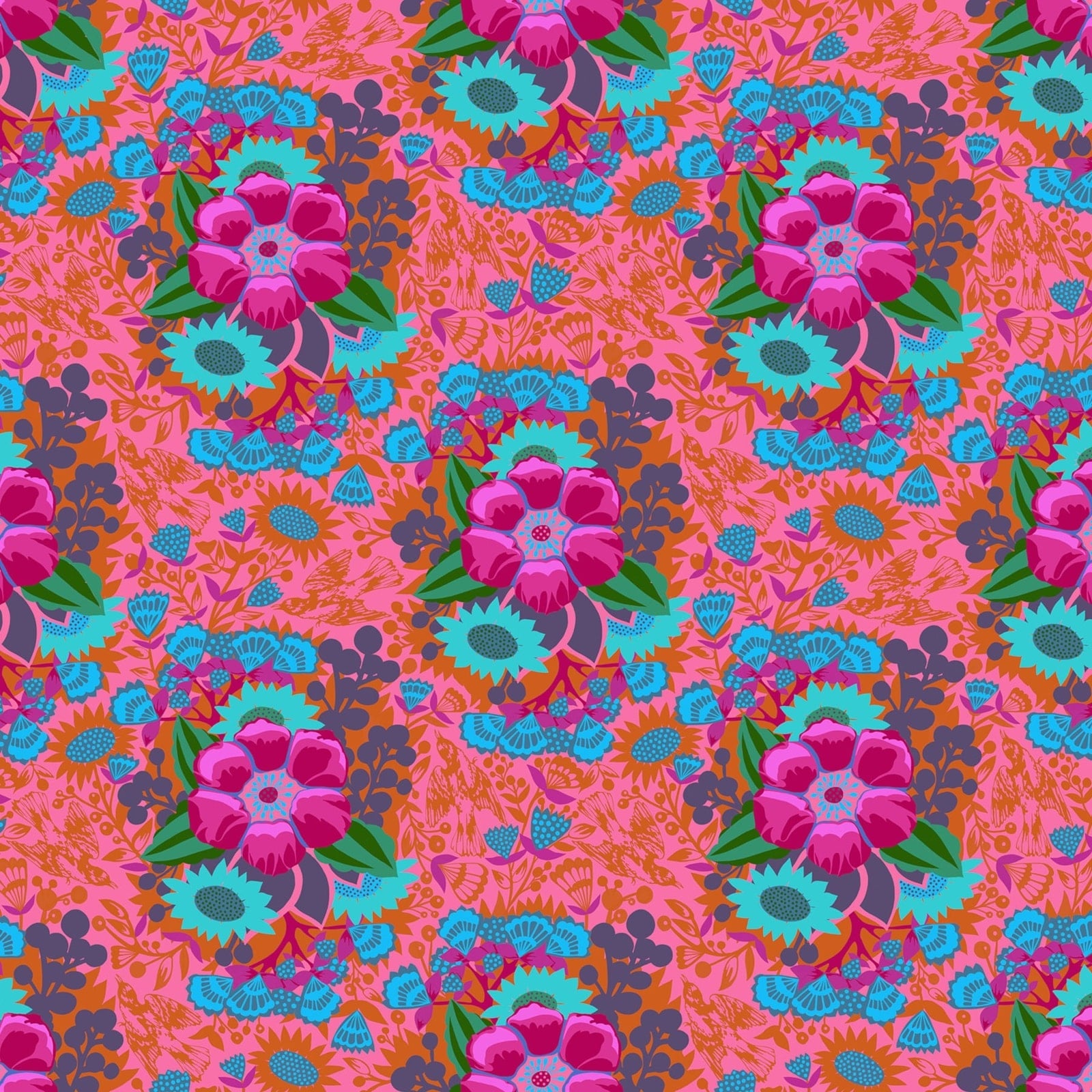 Anna Maria Overdressed Quilt Fabric - Centerpiece in Juicy - AMT150-23L