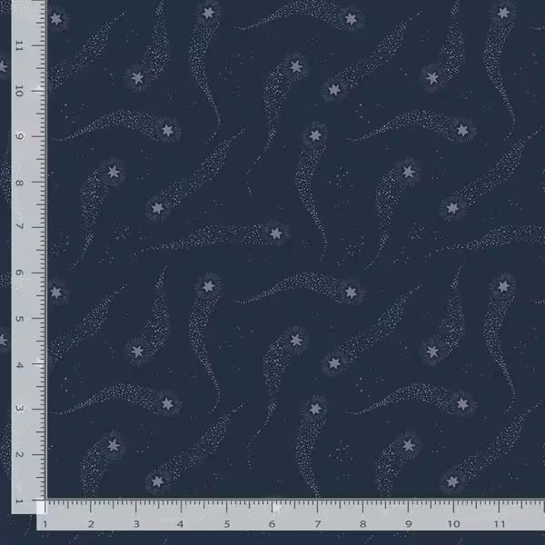 Fairy Solstice Quilt Fabric - Comets in Iris - STELLA-DRR3363-IRIS