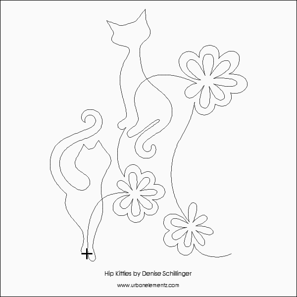 Longarm Pattern (not for sale): Hip Kitties