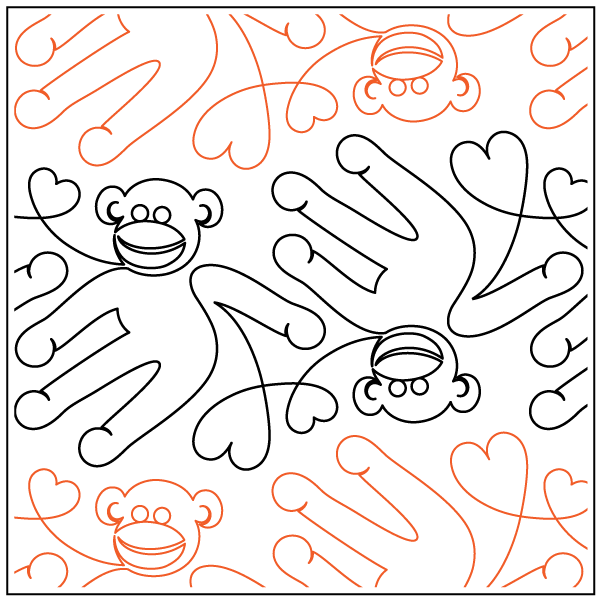 Longarm Pattern (not for sale): Monkey Business