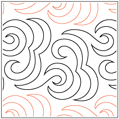 Longarm Pattern (not for sale): Mustache Tango