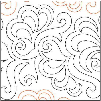 Longarm Pattern (not for sale): Oh My Feathers