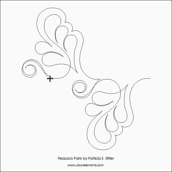 Longarm Pattern (not for sale): Peacock Palm