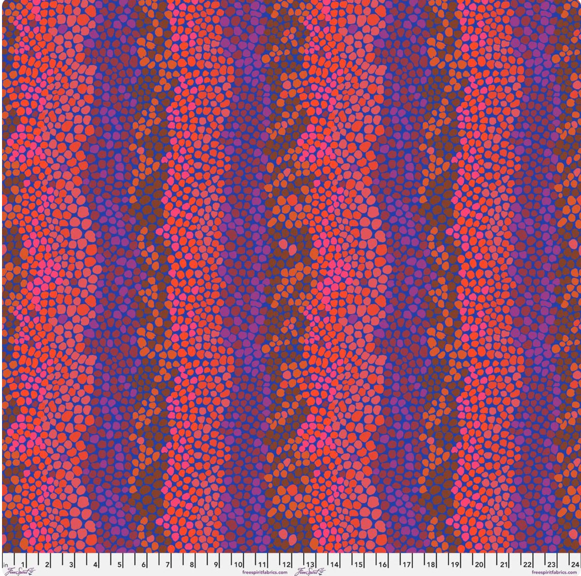 108" Kaffe Fassett Collective Quilt Backing Fabric - Pebble Mosaic in Prune - QBBM004.prune