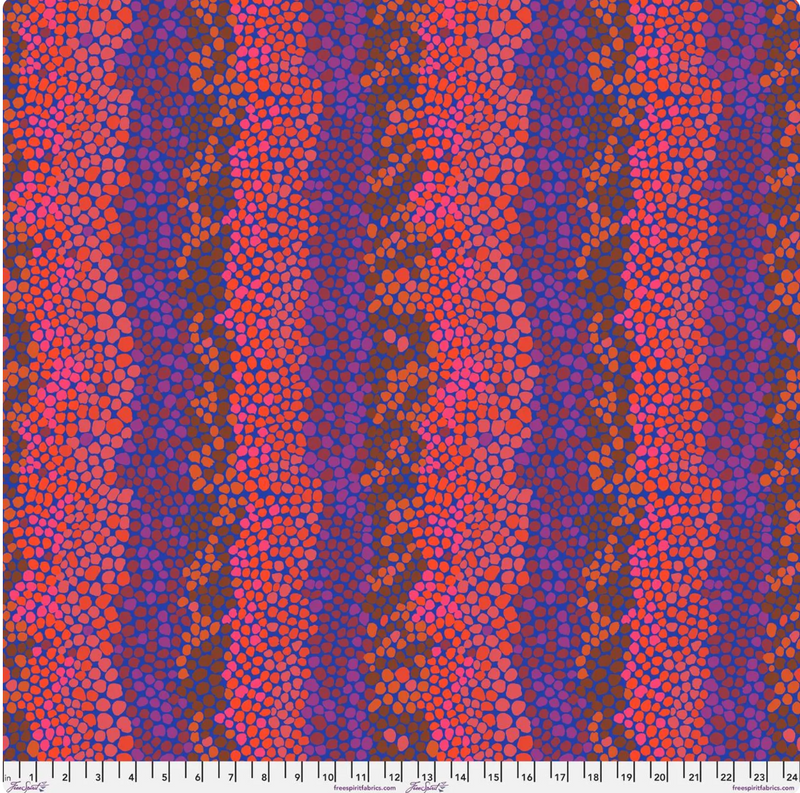 108" Kaffe Fassett Collective Quilt Backing Fabric - Pebble Mosaic in Prune - QBBM004.prune
