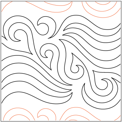 Longarm Pattern (not for sale): Petal Flambe