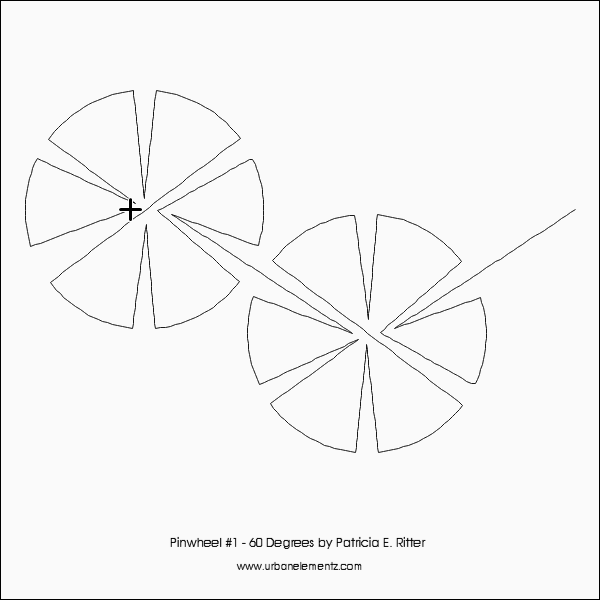 Longarm Pattern (not for sale): Pinwheels 1 - 60 degrees